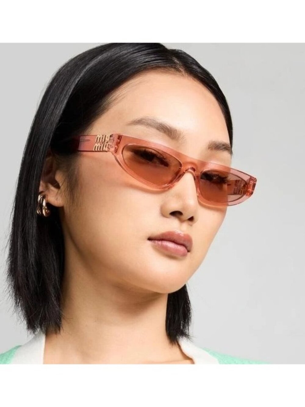 NEW MIU MIU MU07ZS 14T07V ORANGE PINK SUNGLASSES SMU 07Z 14T07V